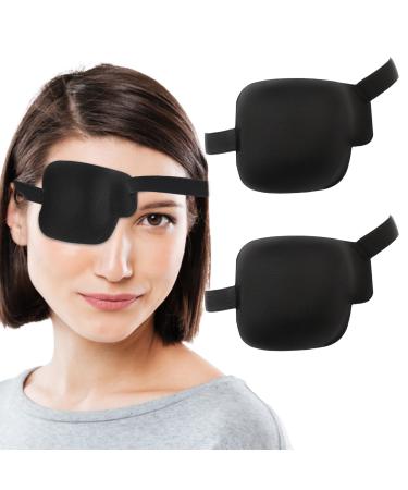 2 pieces right eye eye flap adjustable eye patch medical eye plaster three-dimensional elastic pirate eye mask for relaxation after operations visual training daily use cosplay