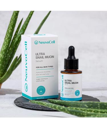 Ultra Snail Mucin Serum Anti-Wrinkle Face Serum with Hyaluronic Acid & Aloe | Reduces Fine Lines & Wrinkles | 1fl. Oz - Shop Internationally - Buy Online on GoSupps.com