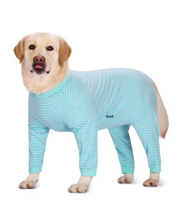 Axcimond dog body with legs for large and medium -sized dogs op body dog castration bitch male dogebody after op with zipper dogs one -piece full body leak protection dog neck rope alternative 5xl turquoise