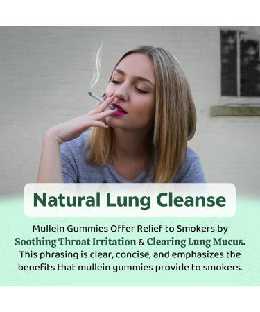 2 Pack Mullein Gummies for Lungs, Mullein Leaf Extract Supplement for Digestive & Respiratory & Immune Support with Bromelain, Quercetin, Mango Flavor, 120 Count Mango 60 Count (Pack of 2) - Buy Online on GoSupps.com
