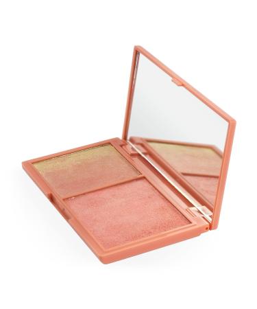 I Heart Revolution Peach and Glow Highlighter Duo - Peach & Chocolate Shimmer Palette (0.38 Oz) | Vegan & Cruelty-Free - Buy Online on GoSupps.com