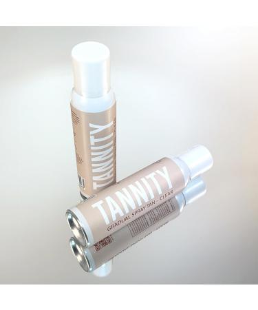  Tannity Gradual Tan Spray - Clear Tannity | Fast hassle-free tanning | No color correctors | Long-lasting tan | Cruelty-free | Vegan | 150 ml - Buy Online on GoSupps.com