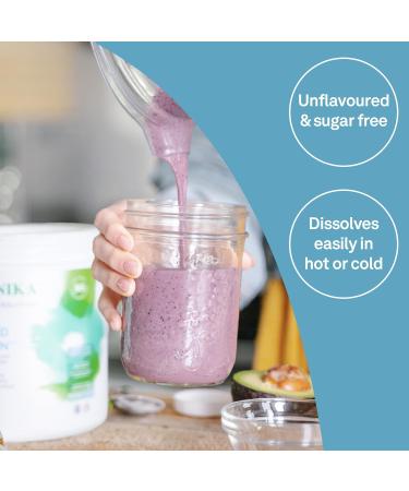 Organika Certified Organic Spirulina Powder- Superfood 3rd Party Tested Pristine Sourcing & Enhanced Collagen Peptides Protein Powder For Healthy Hair Skin Nails Joints 500 g (Pack of 1) Powder+ Collagen Peptides - Buy Online on GoSupps.com