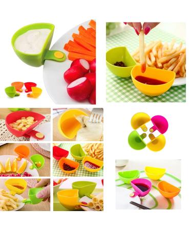 PK4 Sauce Clips -Chutney & Sauce Dipping Pots Ketchup Mayo & Chutney BBQ