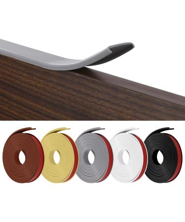 Flintronic 3m*12mm U-Shape Flexible Furniture Edge Banding | Baby Safety Edge Protector | Self Adhesive TPE Wood Edging Tape | DIY Furniture Restoration | Gray - Buy Online on GoSupps.com