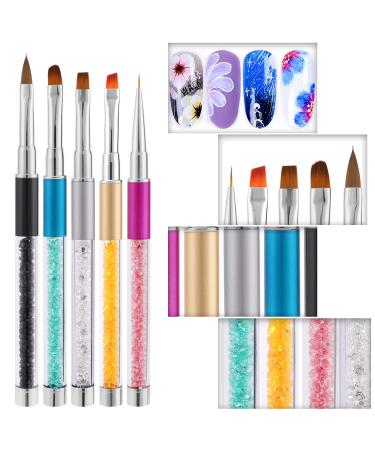 Mwoot French Nail Art Brush Set - 5 Pieces DIY Gel & Acrylic Nail Drawing Tools for Manicure & Decoration - Buy Online on GoSupps.com