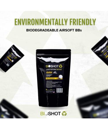 Bioshot Biodegradable Airsoft BBS .45g Super Slick Polish - 2300 Rounds White | Sniper Weight Seamless Competition Grade for 6mm Airsoft Guns - Buy Online on GoSupps.com