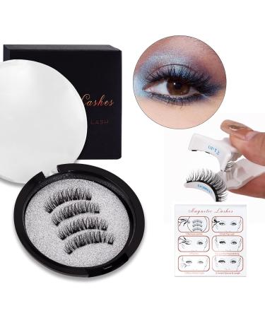 Natural Magnetic Eyelashes - 4 Magnetic Lashes with Applicator | Lightweight and Easy-to-Use Magnetic Fake Lashes | Includes Applicator for Cosplay and Everyday Use - Buy Online on GoSupps.com