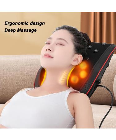 FafeICY Neck Massage Device with Heat 3D Knobs Muscle Relief & Portable Shiatsu Back Massager | EU Connector - Buy Online on GoSupps.com