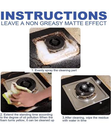 Powerful Stain Removing Foam Cleaner Rinse Free Bubble Cleaner Range Hood Cleaner and Degreaser Kitchen Oil Grease Cleaner for Car House Kitchen Bathroom - Buy Online on GoSupps.com