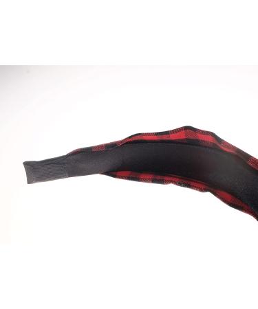 VIVIAN & VINCENT 2 Pack Womens Vintage Plaid Headbands Hair Band Valentines Gift Black and Red Buffalo Plaid - Buy Online on GoSupps.com