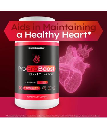 Pro EroBoost - Improved Formula - Our Best Advanced Blood Flow Supplement for Men & Best Circulation Supplement - Increase Blood Flow Max Performance - Vasodilator Nitric Oxide Circulation Pills - Buy Online on GoSupps.com