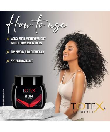 Totex Gum Hair Gel 700ml | for Men & Women | Edge Control & Long Lasting Hold | Shiny & Flexible Finish for Defined & Long-Lasting Styles Without Residue | Pack of 2 - Buy Online on GoSupps.com