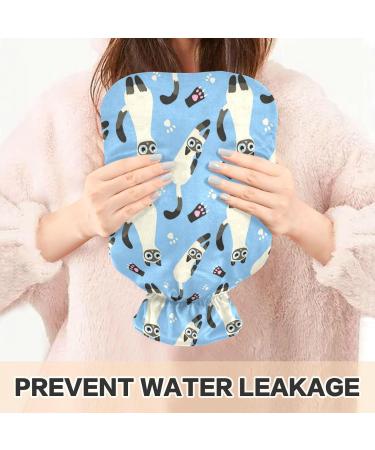 Naanle Siamese Cat Hot Water Bottle with Cover - 2L Large Pain Relief & Therapy | Warm-Up Bag for Bed Hands & Feet - Transparent Design - Buy Online on GoSupps.com