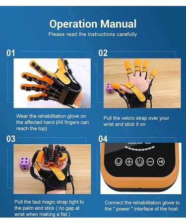 Rehabilitation Gloves Finger Orthoses Long-Term Relief Finger Cramps for Stroke Hemiplegia Hand Function Recovery Left X-Large - Buy Online on GoSupps.com