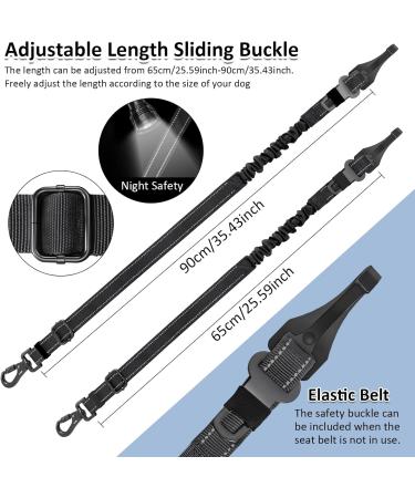 Adjustable Dog Seat Belt for Car Safety | Universal Fit Dog Harness - Black - Buy Online on GoSupps.com