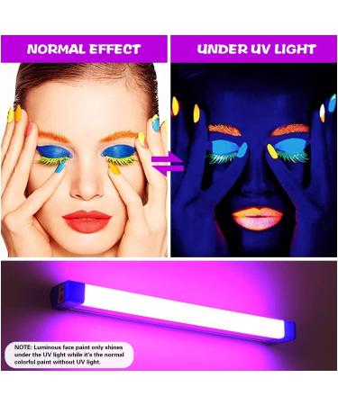 Glow in The Dark UV Black Light Body Paint Kit - 12 Colors for Halloween, Parties & Events - Buy Online on GoSupps.com