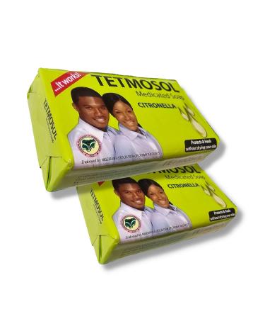 Tetmosol Medicated Soap With Citronella Pack (2) Lemon 5.29 Ounce (Pack of 1)