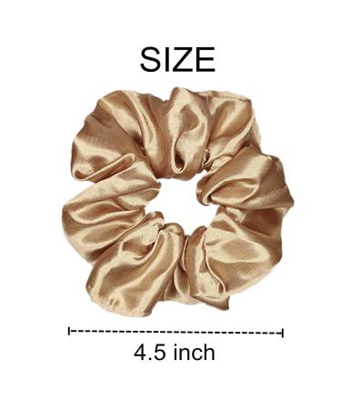 Satin Silk Hair Scrunchies - Pack of 12 Assorted Multicolored Hair Ties for Women and Girls - Buy Online on GoSupps.com