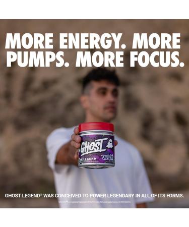 Ghost Legend V2 Pre-Workout | Caffeine L-Citrulline & Beta Alanine Blend for Pump Energy & Focus | Sugar-Free Pre-Workout | 50 Servings 400G (Grape) - Buy Online on GoSupps.com