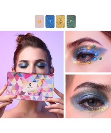 Eyeshadow Palette | 18-Color Matte Shimmer Eyeshadow Pallet Earth Tone Eyeshadow Blendable Fine Powder for Dating Daily Makeup Women Buogint Gold - Buy Online on GoSupps.com