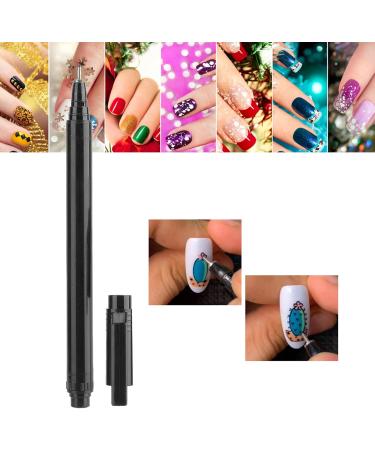 Portable Nail Graffiti Pen for Painting Flower Tips with Imported Fiber Hollow Tube Black (Black) - Buy Online on GoSupps.com