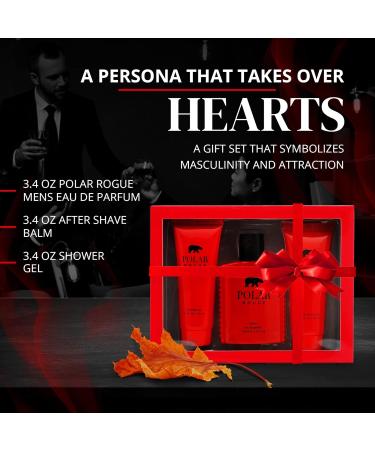 Mens Cologne Gift Set - INSPIRED by PL'S RED Cologne For Men - Ginger Clary Sage Rich Woods - Perfume After Shave Shower Gel - (3.4 fl oz / 100 ml each) - Buy Online on GoSupps.com