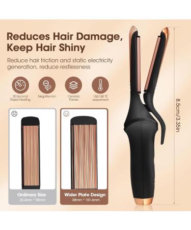 1 Inch Mini Wireless Hair Crimper USB Rechargeable Crimping Iron Hair Crimper 3 Temperature Control Crimper Iron for Fluffy Hairstyle Corn Krimping Safety Lock Crimper Hair Iron for All Hair Types - Buy Online on GoSupps.com