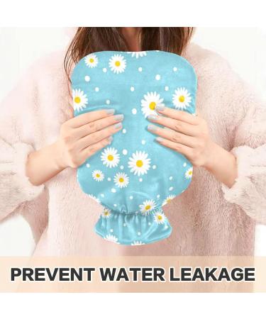 Hot Water Bottle with Daisy Cover - 2L Pain Relief Bag for Menstrual Cramps & Comfort - Buy Online on GoSupps.com