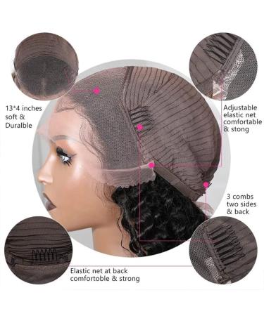 ARIETIS 24 Inch Deep Wave HD Lace Front Human Hair Wig for Black Women - Brazilian Deep Curly, Pre Plucked, 180% Density - 24 Natural Hairline with Baby Hair - Buy Online on GoSupps.com