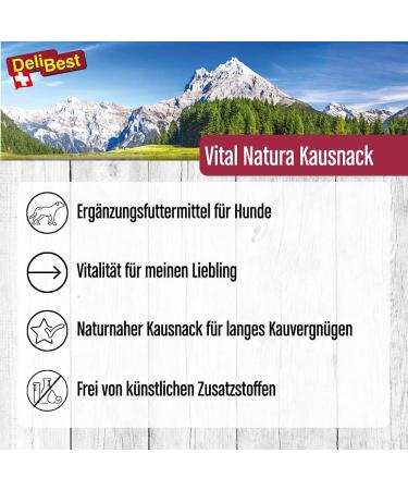 Delibest Vital Natura Snack Meermussel + Glucosamin - Natural Dog Treats for All Sizes & Ages | 200g Pack | Ideal for Gear Cleaning - Buy Online on GoSupps.com