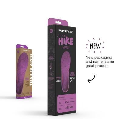 Superfeet Hike Women's Support Insoles - Carbon Fiber Orthotic Inserts for Hiking Boots | Trim-to-Fit Comfort | 6.5-8 Women - Professional Grade - Buy Online on GoSupps.com