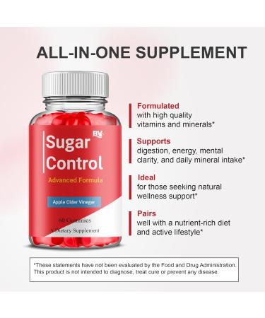 BLUE VIBE Sugar Control Keto Gummies Sugar Control Advanced Natural Keto Support Formula Gummies SugarControl Keto Apple Cider Vinegar & Overall Health Support Supplement (2 Pack - 120 Gummies) - Buy Online on GoSupps.com