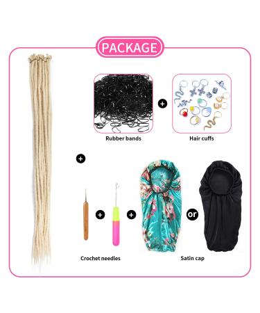 30 Inch Synthetic Dreadlocks Extensions - 20 Strands 0.8cm Crocheted Braided Hair Color 613# - Soft Dreads for Reggae Hip-Hop & Hippie Style - Buy Online on GoSupps.com