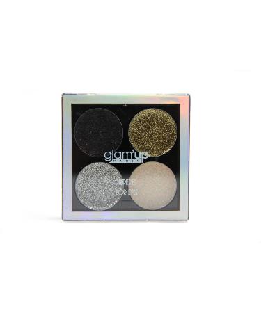 Glam’Up Paris - Glitter Eyeshadow - Glitter Eyeshadow Palette - 4 Glitter Colors - Ultra Pigmented - Long Lasting - Gel Texture