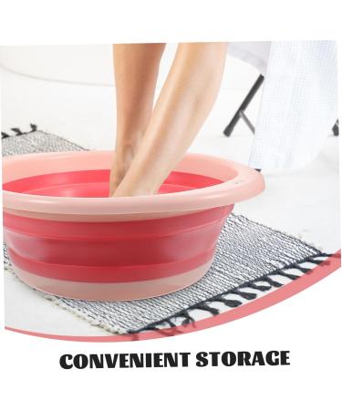 PLAFOPE 1pc Folding Washbasin Foldable Basin Foldable Washbasin Wash Basin Bathroom Basin Washing Basin Cleaning Basin for Home Bathroom Supply Portable Washbasin Dormitory Supply 32X32X12CM Pink - Buy Online on GoSupps.com