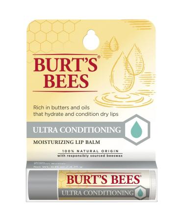 Burt's Bees Lip Balm Ultra Conditioning with Kokum Butter 0.15 oz (Pack of 3)