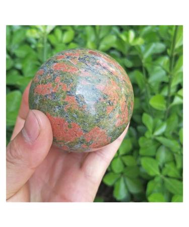 Natural Sphere Natural Green Flower Crystal Quartz Epidote Stone Ball Sphere 1pc for Decoration Gift Decoration feng Shui. 60-70mm