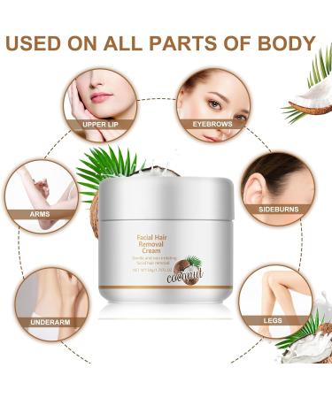 Cr me D pilatoire la Noix de Coco pour le Visage et le Corps Douce et Efficace Convient Tous les Types de Peau - Buy Online on GoSupps.com