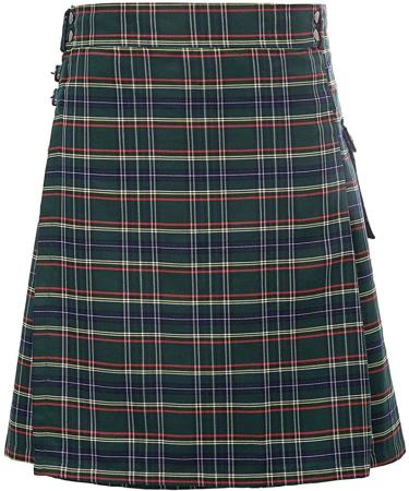 Buy Scottish Kilt Red Checked Patchwork Hybrid Skirt - Retro Rock Men s Scottish Tartan Fold Skirts in Army Green 3XL - Classic Scottish Style for Daily Wear - Buy Online on GoSupps.com