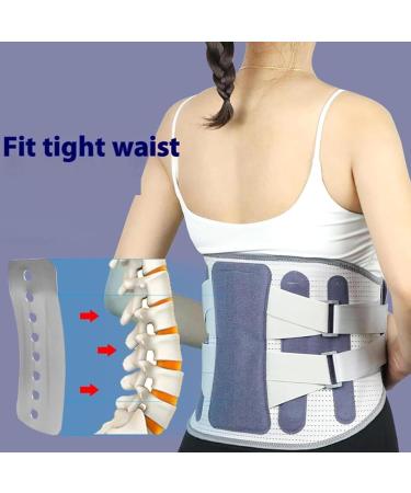 Back Support Brace | Lumbar Traction Device Waist Lumbar Lower Back Support Belt for Women Men Back Reliever Spinal Belt Back Relief Strap Blue O - Buy Online on GoSupps.com
