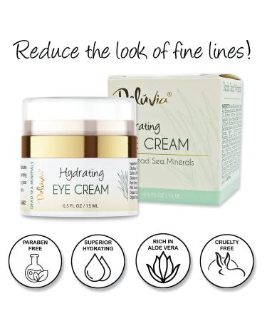Deluvia Hydrating Under Eye Cream for Dark Circles and Puffiness - 0.5oz - For Women and Men - Buy Online on GoSupps.com