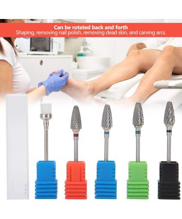 Nail Drill Bits Set Tungsten Steel Nail Drill Bit Cone Shape Drill Bits for Nails Drill Bits Nail Compatiable Manicure Nail Polish Removal - Buy Online on GoSupps.com