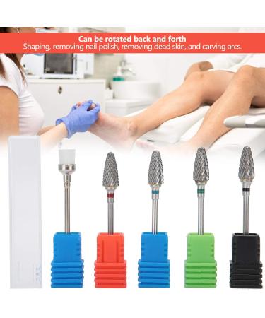 Agatige 5pcs Nail Drill Bits Set - 2.35mm Tungsten Steel Heads for Dead Skin Removal & Polishing | International Shipping Available - Buy Online on GoSupps.com