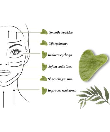 Gua Sha & Jade Roller Set | Facial Tools for Anti-Aging & Skin Care | Perfect Self Care Gift for Men & Women - Buy Online on GoSupps.com