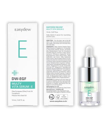 EASYDEW Multi Vita E Serum - Korean Facial Serum for Skin Elasticity with Vitamin E EGF Peptide Ceramide NP Panthenol - Smoothing Moisturizing Firming and Wrinkle Improvement 0.47 fl.oz. - Buy Online on GoSupps.com