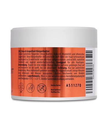 Shea & Grapefruit Body Butter 250g | Natural Moisturizing Cream for Dry Skin | Karit Oil Body Butter | Nourishing Skin Care - Buy Online on GoSupps.com