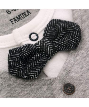 Famuka Baby Boy Grey Suit Baptism Wedding Party Outfit | 0-3 Months - Buy Online on GoSupps.com