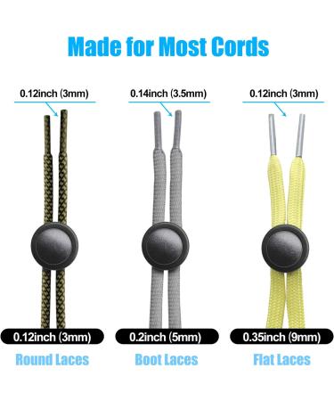 AQRINGO Plastic Cord Locks Double Hole Spring Toggle Stopper - 10Pcs Black | For Shoelaces, Drawstrings, Paracord, Bags, Clothing & More - Buy Online on GoSupps.com