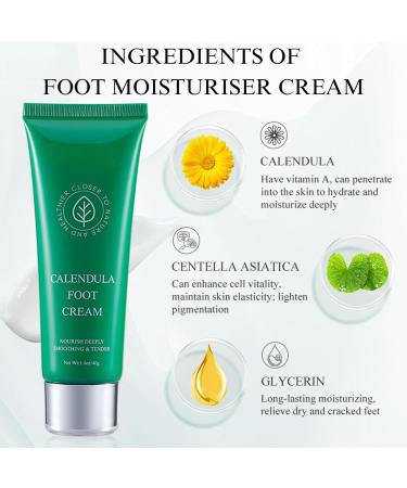 Calendula Foot Cream Cracked Heel Repair Cream Foot Moisturiser Cream Foot Cream for Very Dry Feet Feet Hard Skin Remover Foot Callus Remover Nourish Deeply Smoothing & Tender - Buy Online on GoSupps.com